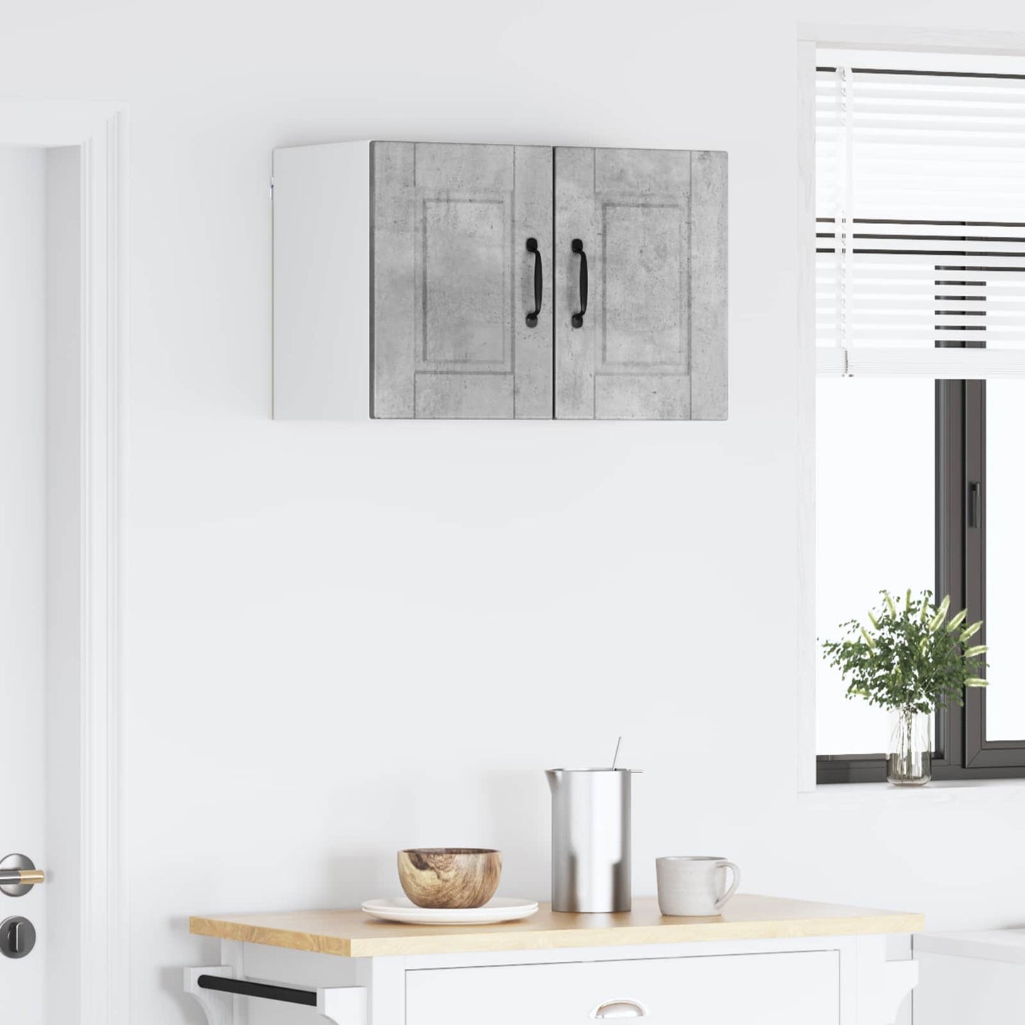 Nástěnná Skříňka Porto 2 Pcs Betonově Šedá Kompozitní Dřevo