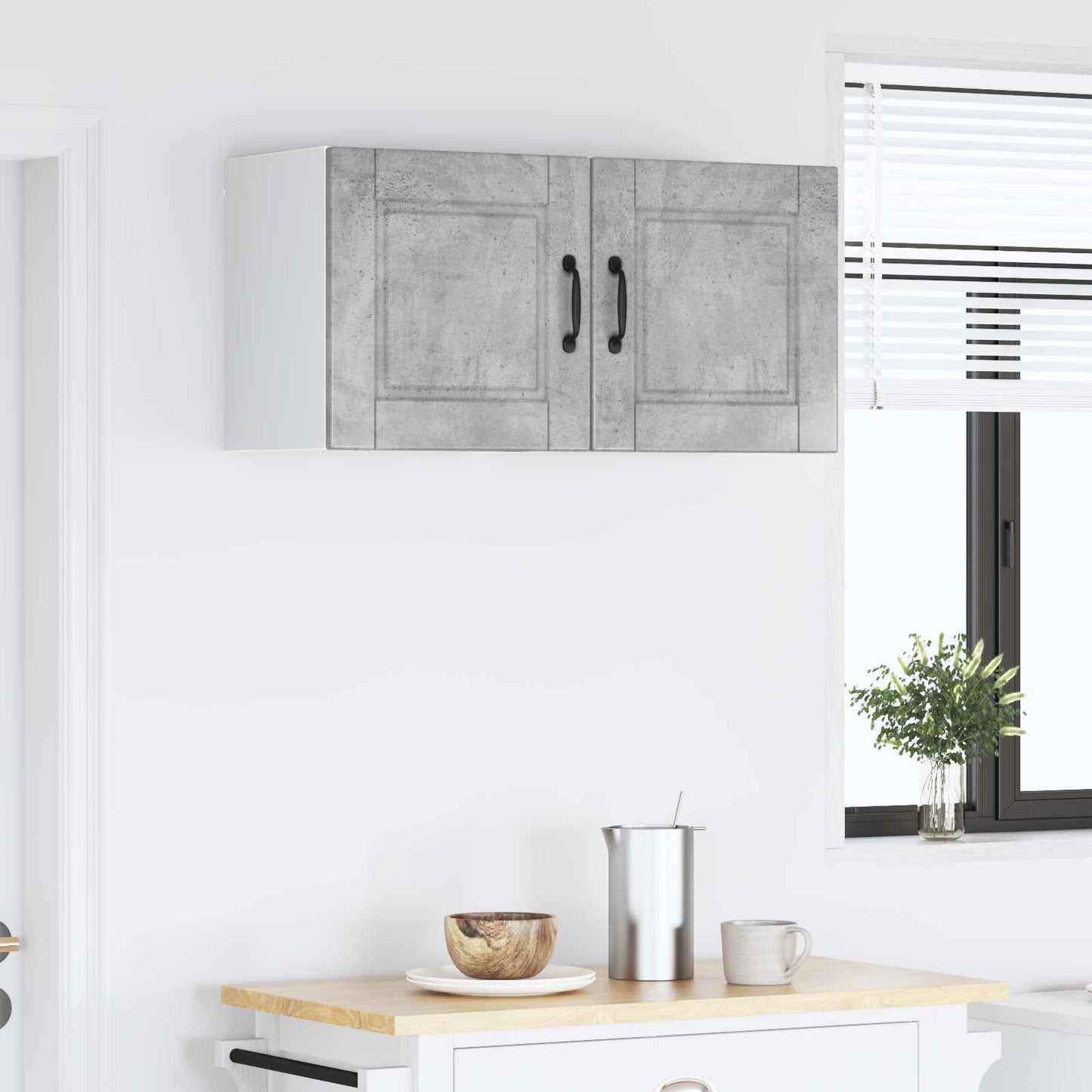 Nástěnná Skříňka Porto 2 Pcs Betonově Šedá Kompozitní Dřevo