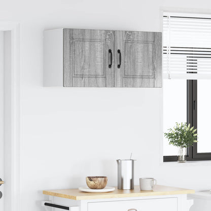 Nástěnná Skříňka Porto 2 Pcs Šedá Sonoma Kompozitní Dřevo