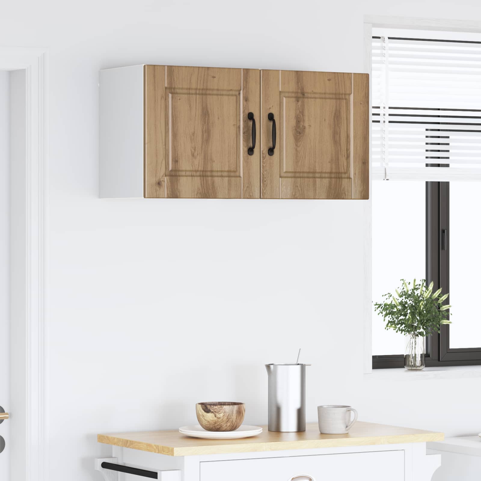 Nástěnná Skříňka Porto 2 Pcs Artisanový Dub Kompozitní Dřevo