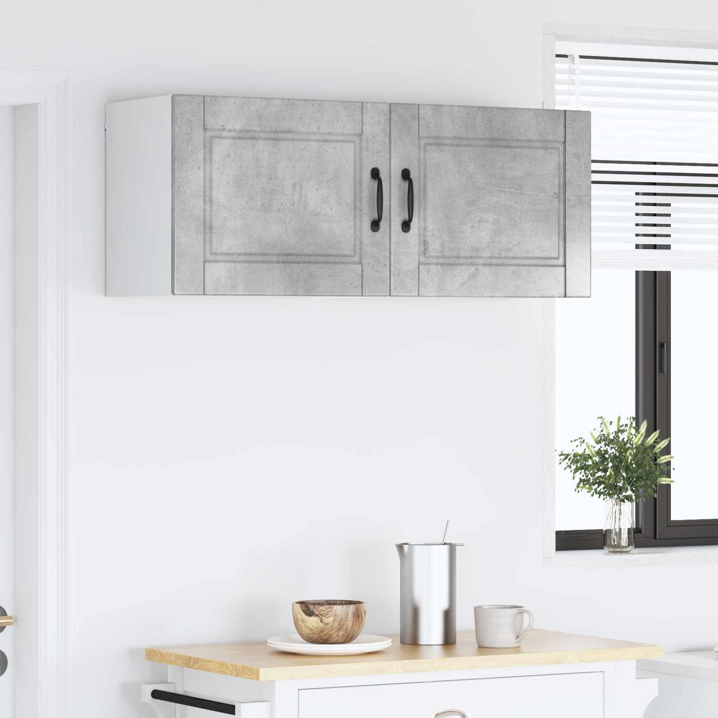 Nástěnná Skříňka Porto 2 Pcs Betonově Šedá Kompozitní Dřevo