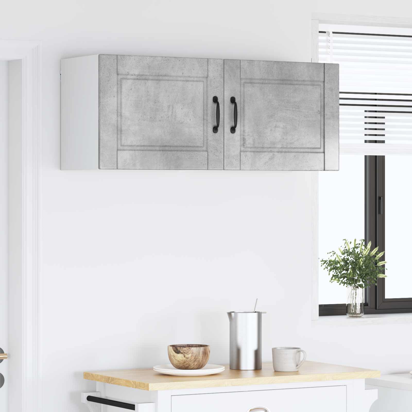 Nástěnná Skříňka Porto 2 Pcs Betonově Šedá Kompozitní Dřevo