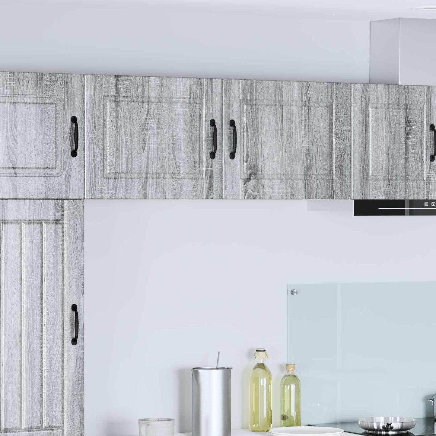 Nástěnná Skříňka Porto 2 Pcs Šedá Sonoma Kompozitní Dřevo