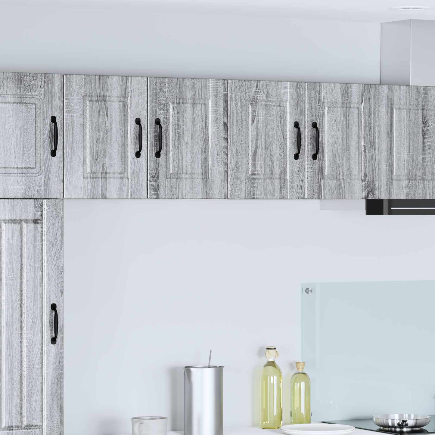 Nástěnná Skříňka Porto 2 Pcs Šedá Sonoma Kompozitní Dřevo