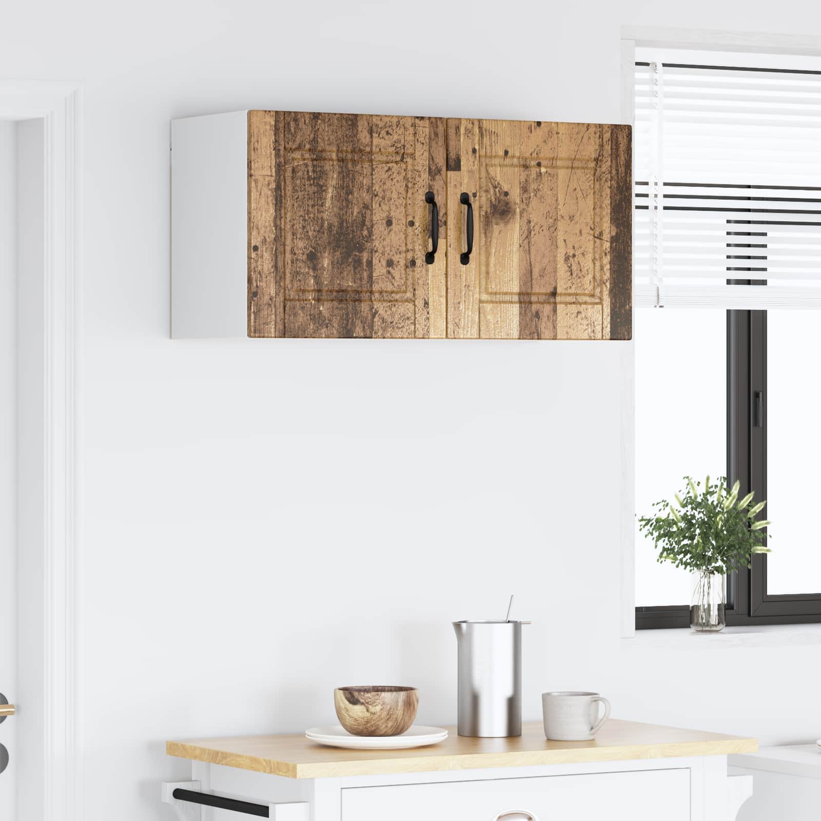 Nástěnná Skříňka Porto Staré Dřevo 80 X 31 X 40 Cm