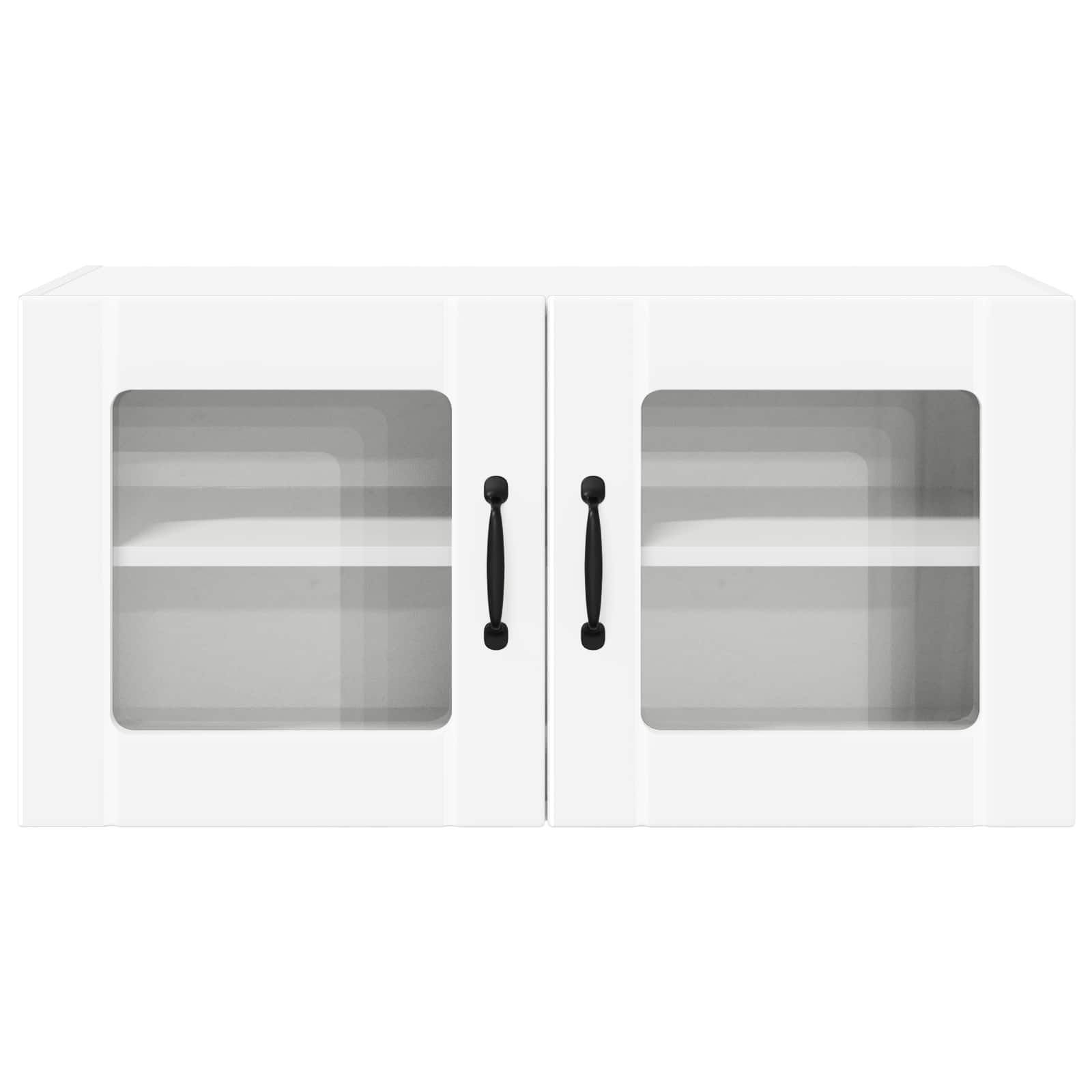 Nástěnná Skleněná Skříň Porto Bílá 80 X 31 X 40 Cm