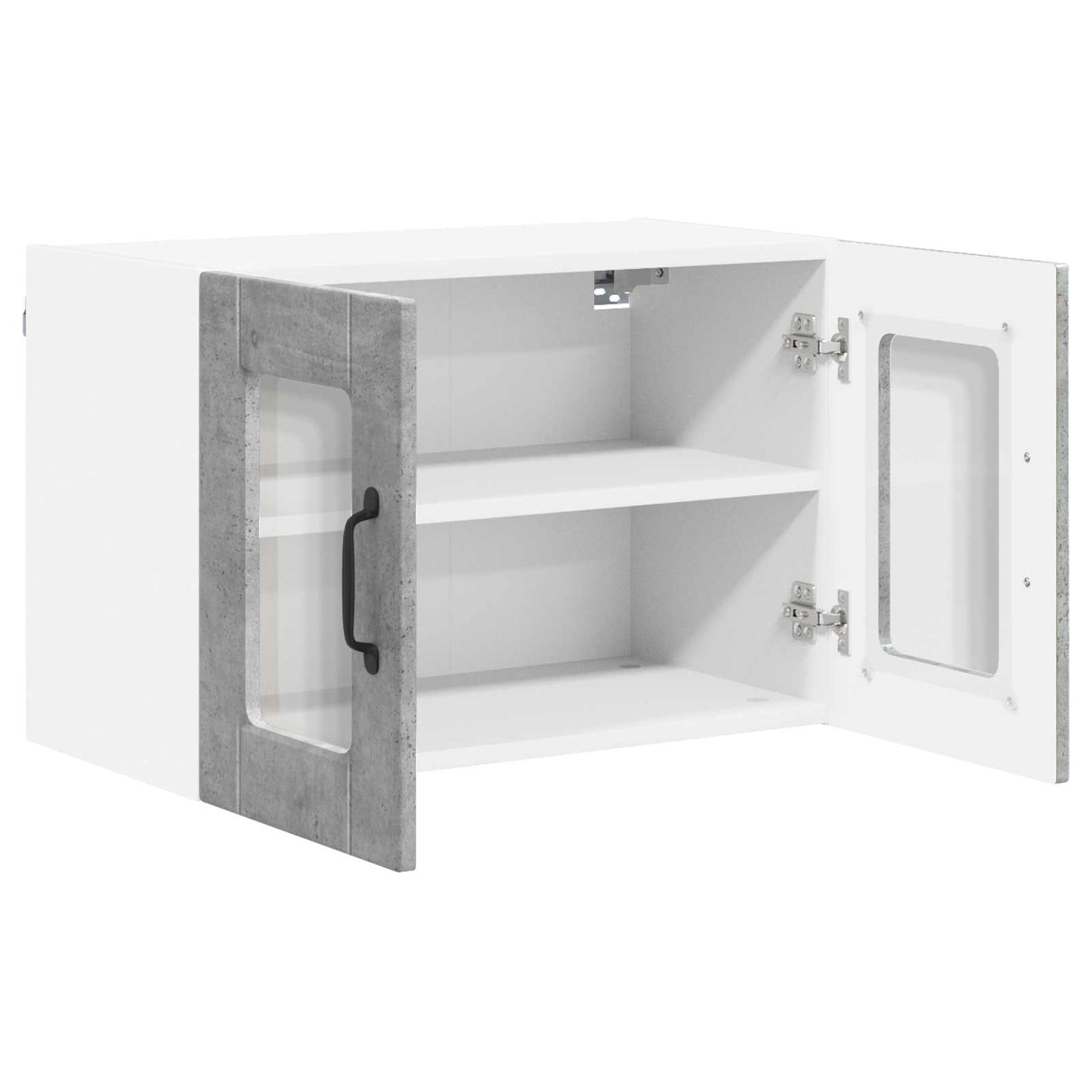 Nástěnná Skleněná Skříň Porto 2 Pcs Betonově Šedá