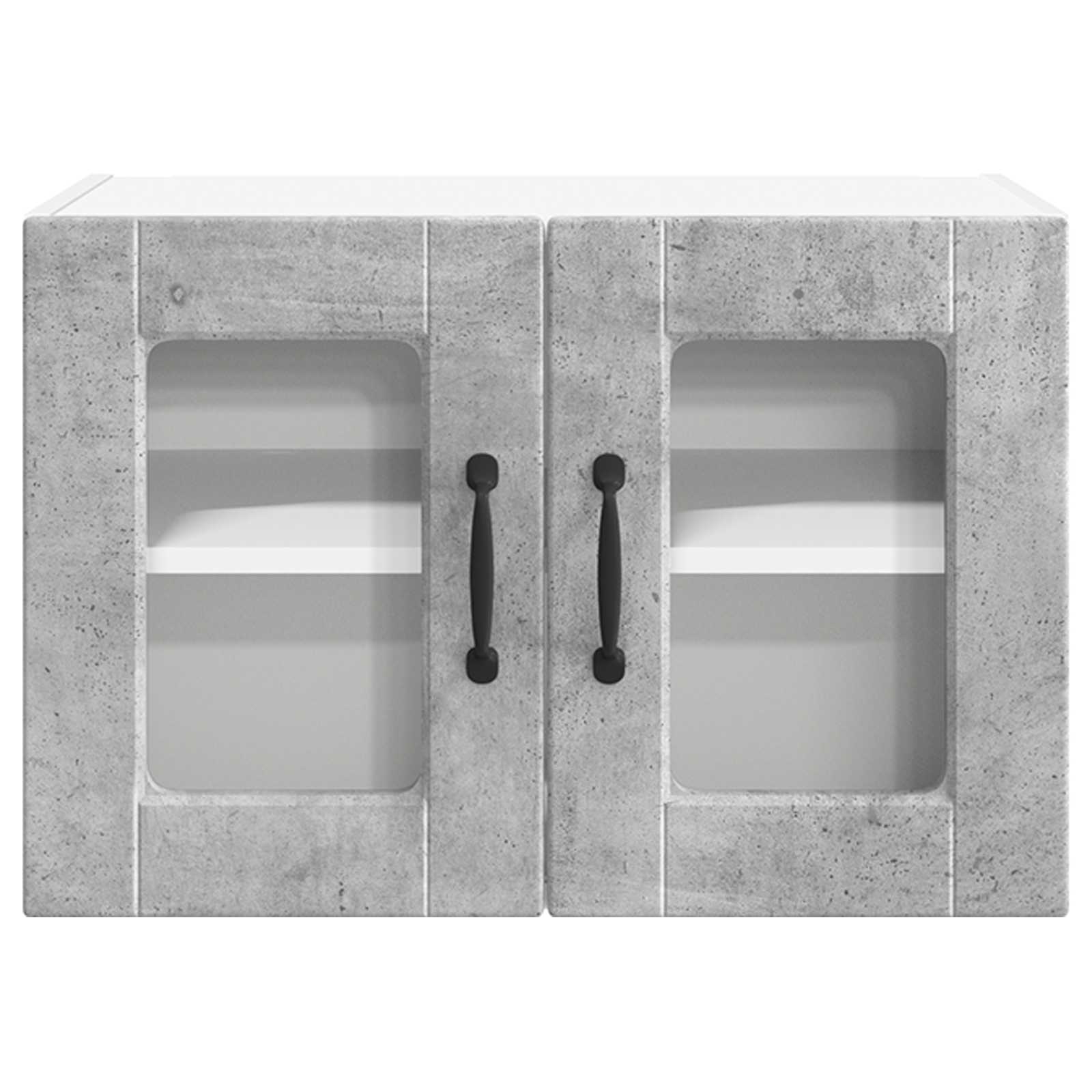 Nástěnná Skleněná Skříň Porto 2 Pcs Betonově Šedá