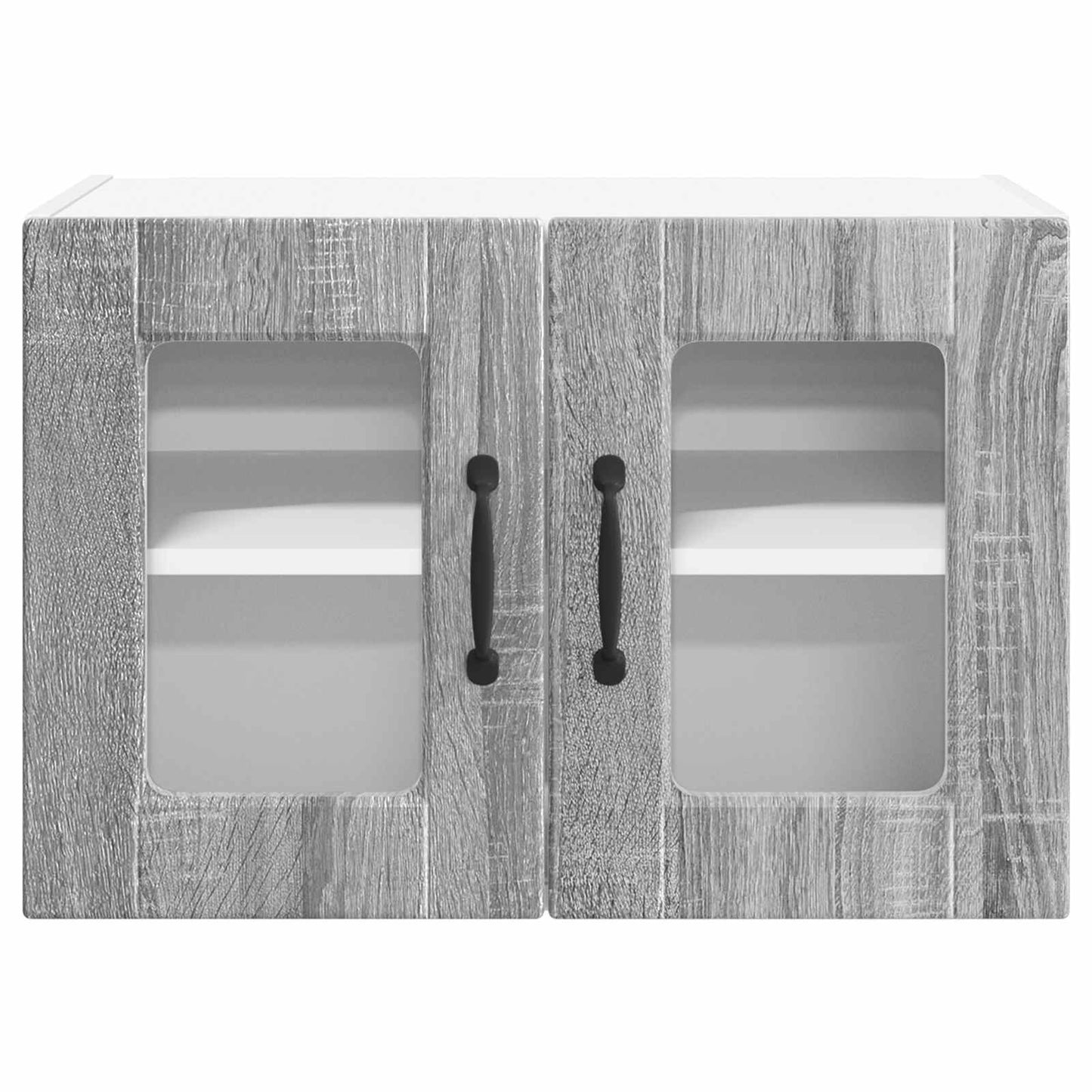 Nástěnná Skleněná Skříň Porto 2 Pcs Šedá Sonoma