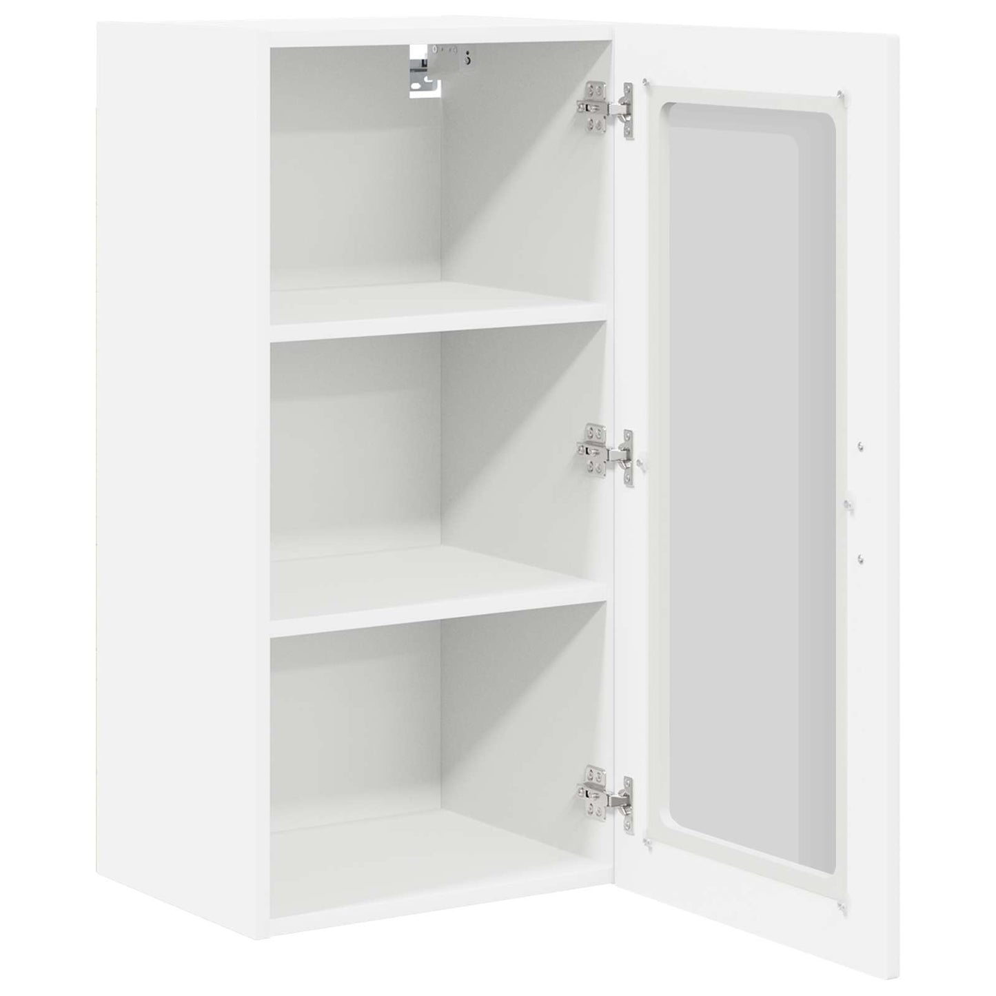 Nástěnná Skleněná Skříň Porto 2 Pcs Bílá Kompozitní Dřevo