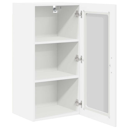 Nástěnná Skleněná Skříň Porto 2 Pcs Bílá Kompozitní Dřevo