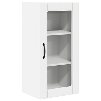 Nástěnná Skleněná Skříň Porto 2 Pcs Bílá Kompozitní Dřevo