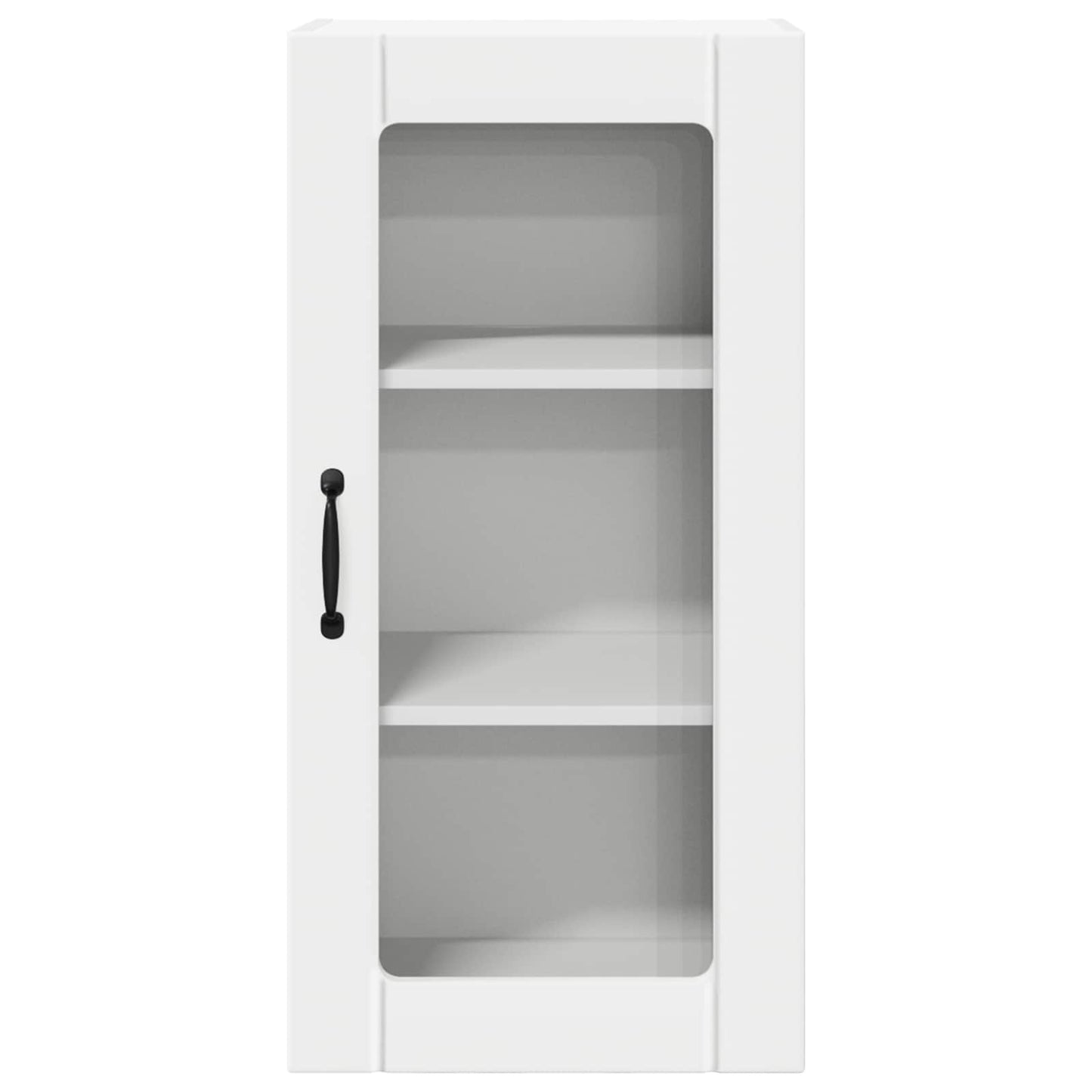 Nástěnná Skleněná Skříň Porto 2 Pcs Bílá Kompozitní Dřevo