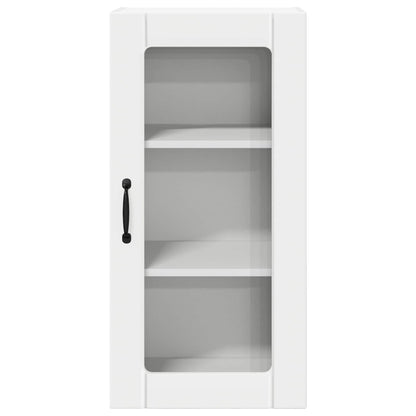 Nástěnná Skleněná Skříň Porto 2 Pcs Bílá Kompozitní Dřevo