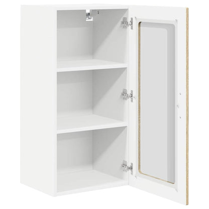 Nástěnná Skleněná Skříň Porto 2 Pcs Sonoma Dub Kompozitní Dřevo