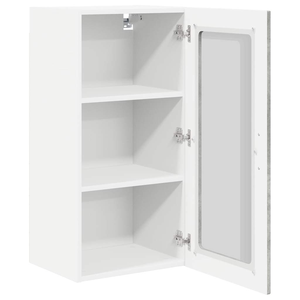 Nástěnná Skleněná Skříň Porto 2 Pcs Betonově Šedá