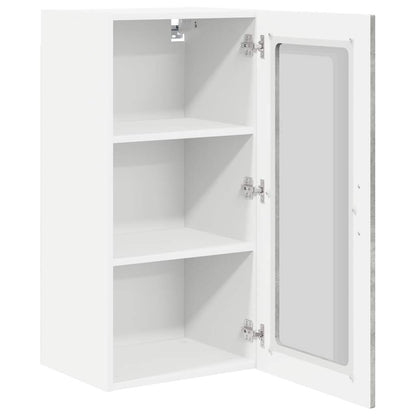 Nástěnná Skleněná Skříň Porto 2 Pcs Betonově Šedá