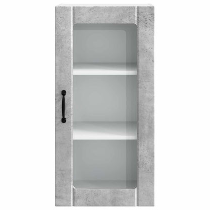 Nástěnná Skleněná Skříň Porto 2 Pcs Betonově Šedá