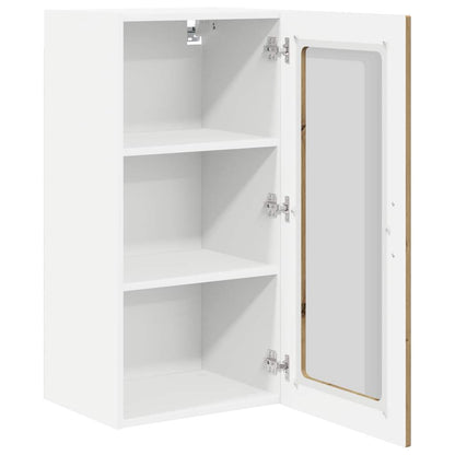 Nástěnná Skleněná Skříň Porto 2 Pcs Artisanový Dub