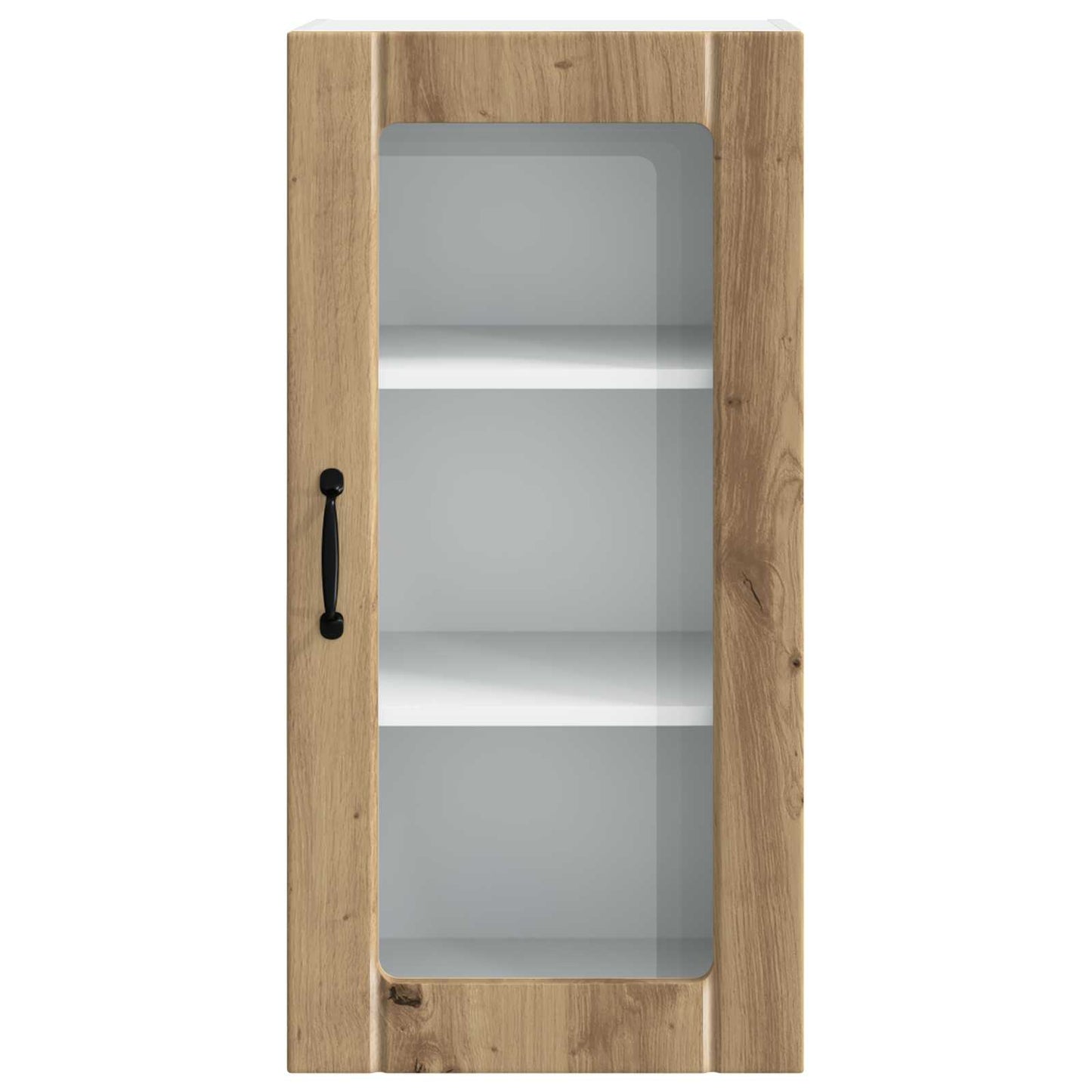 Nástěnná Skleněná Skříň Porto 2 Pcs Artisanový Dub