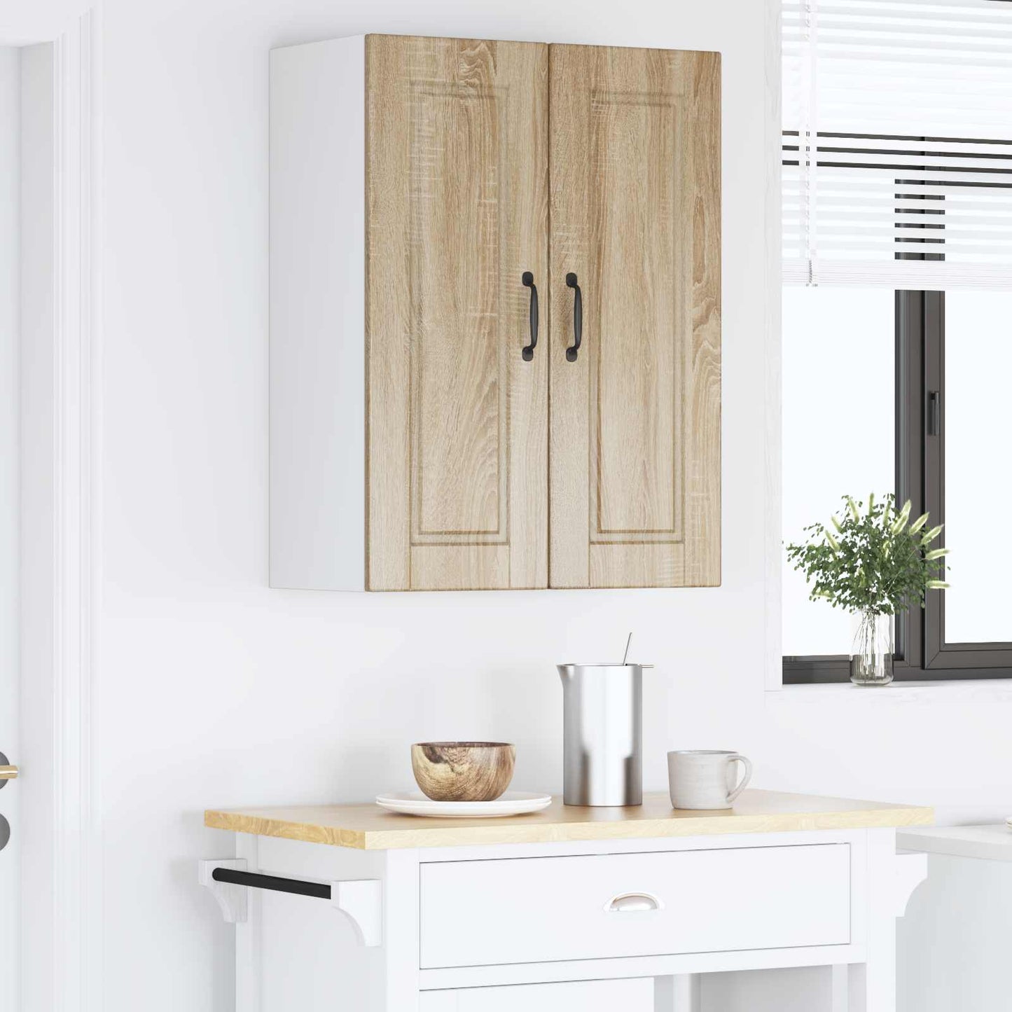Nástěnná Skříňka Porto 2 Pcs Sonoma Dub Kompozitní Dřevo