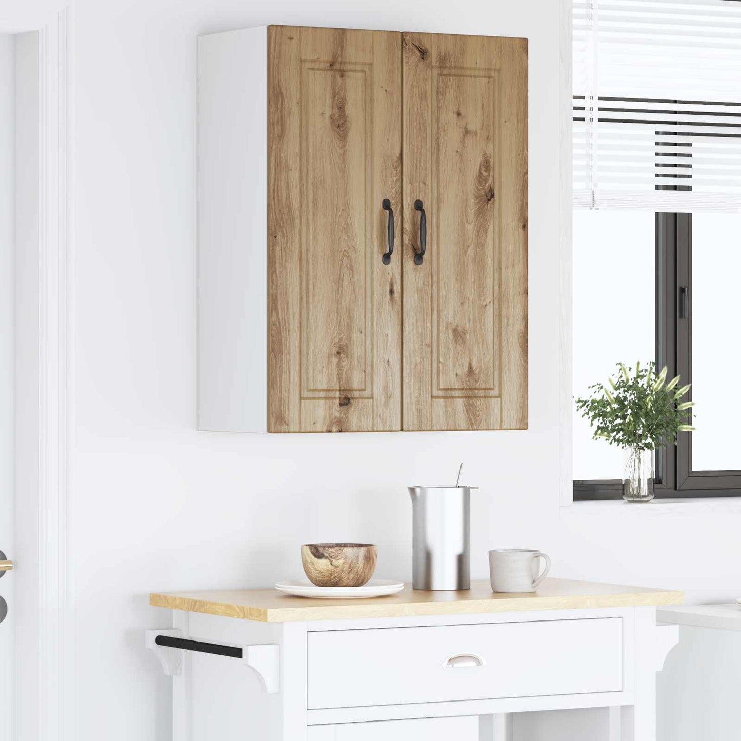 Nástěnná Skříňka Porto 2 Pcs Artisanový Dub Kompozitní Dřevo