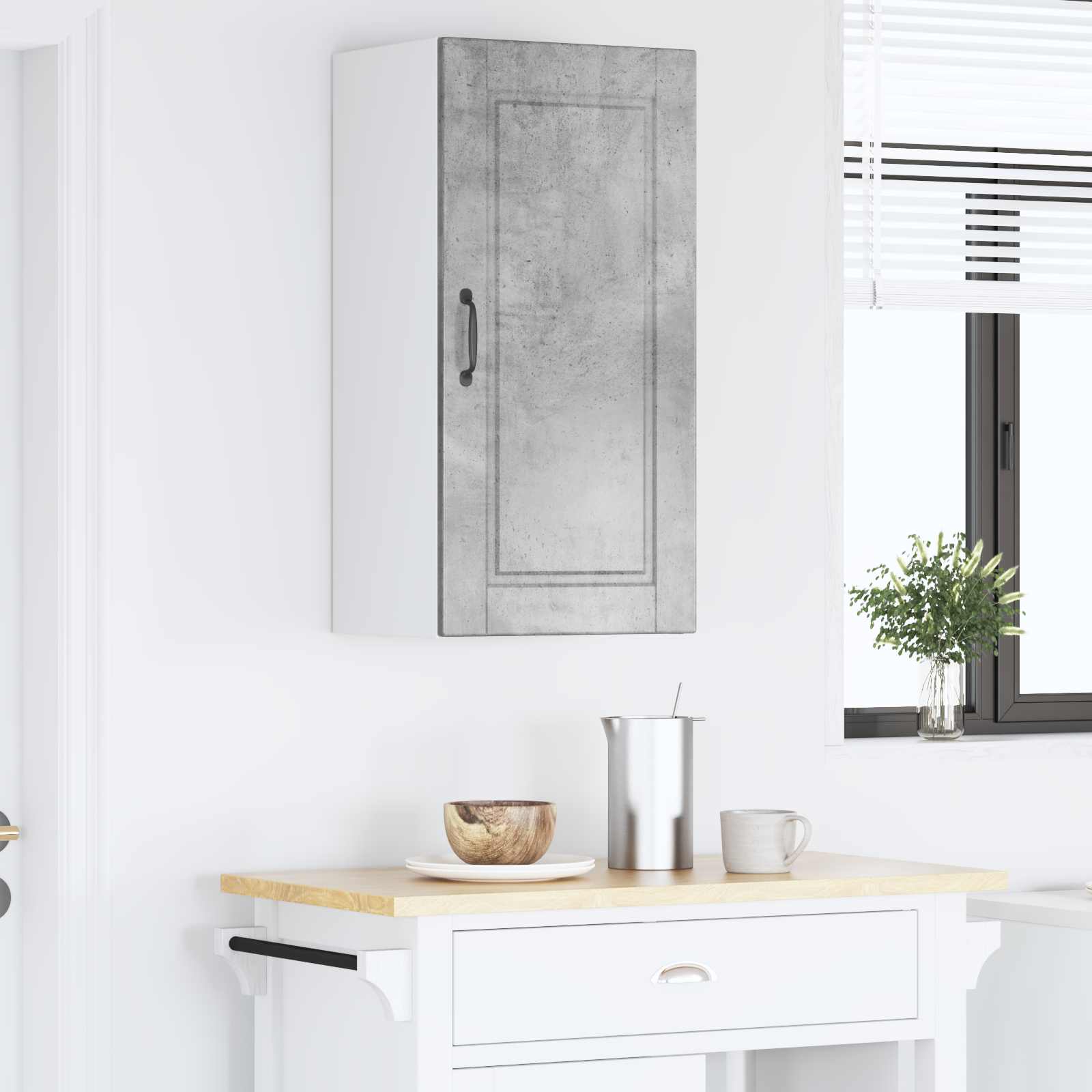 Nástěnná Skříňka Porto Betonově Šedá 40 X 31 X 80 Cm