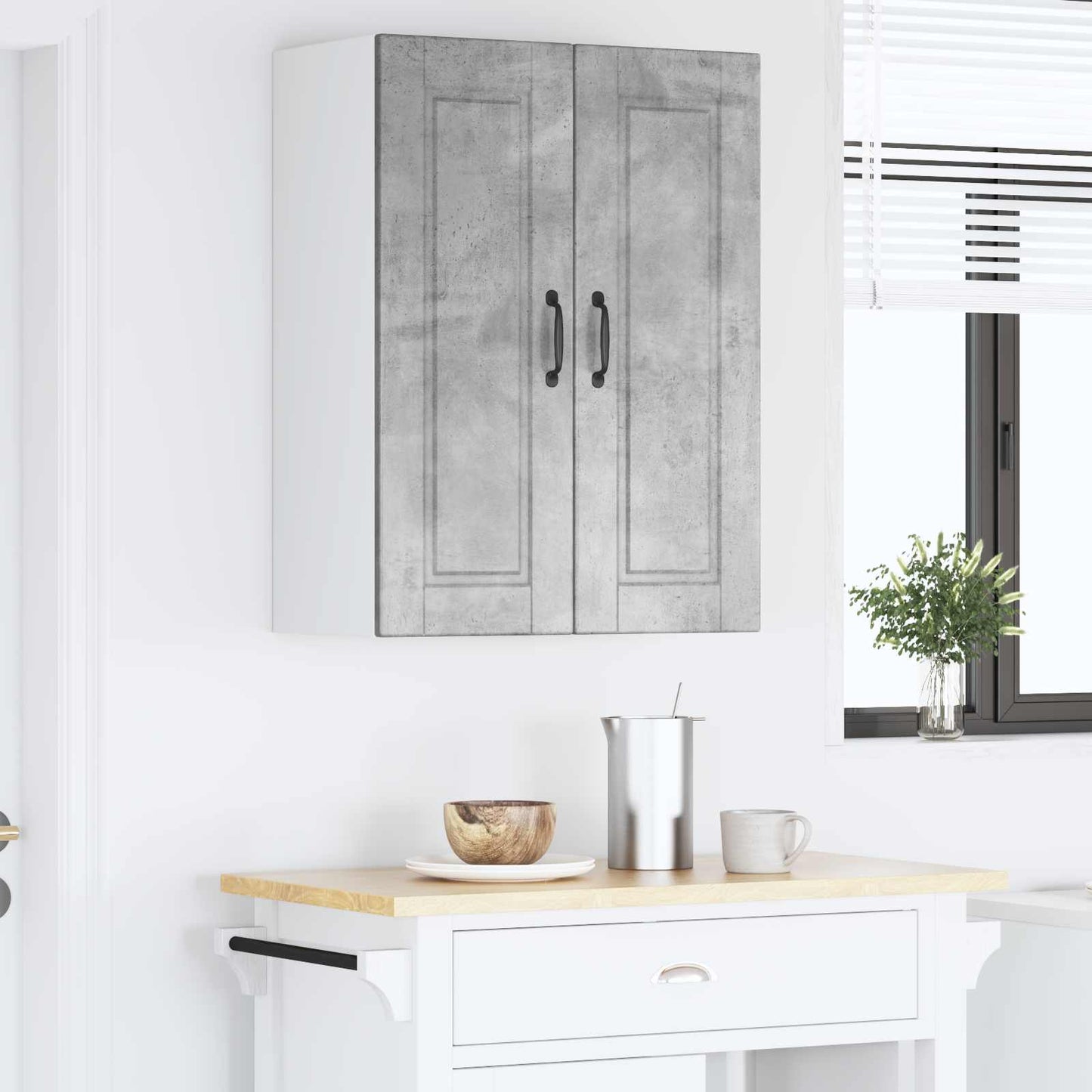 Nástěnná Skříňka Porto Betonově Šedá 60 X 31 X 80 Cm