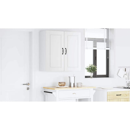Nástěnná Skříňka Porto Bílá 80 X 31 X 80 Cm Kompozitní Dřevo