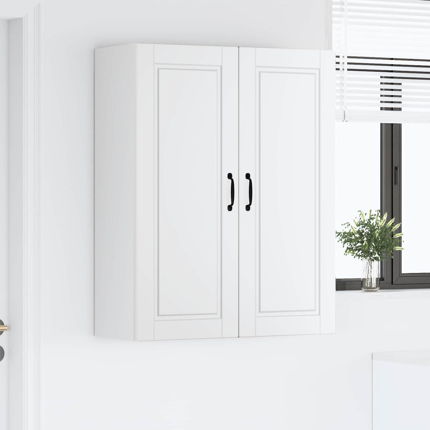 Nástěnná Skříňka Porto Bílá 80 X 31 X 100 Cm Kompozitní Dřevo