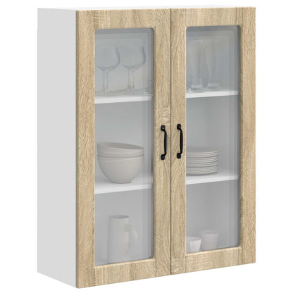 Nástěnná Skleněná Skříň Porto Sonoma Dub 80 X 31 X 100 Cm