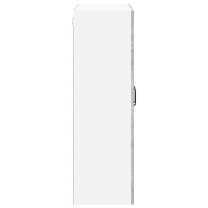 Nástěnná Skleněná Skříň Porto Betonově Šedá 60 X 31 X 100 Cm