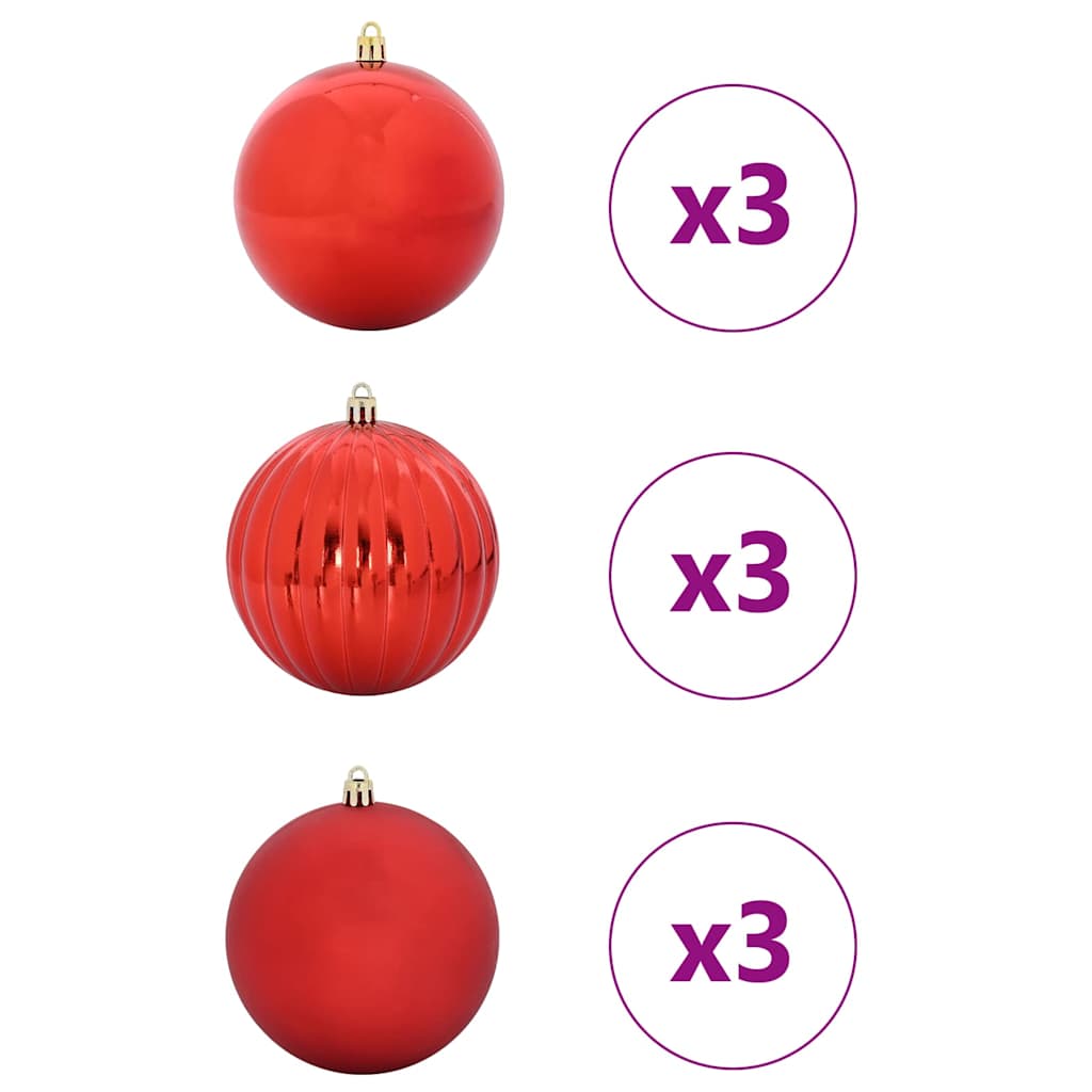 Vánoční Baňková Sada Xl 9 Ks Plast