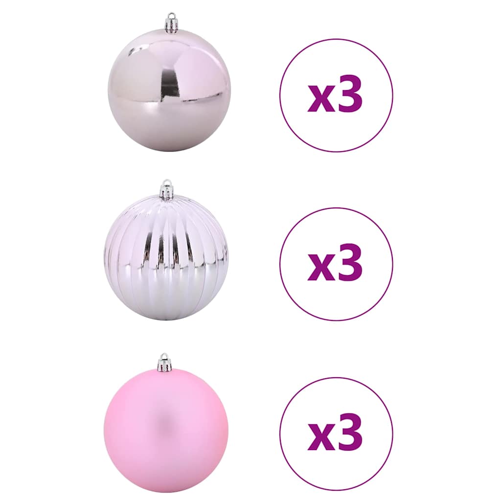 Vánoční Baňková Sada Xl 9 Ks Plast