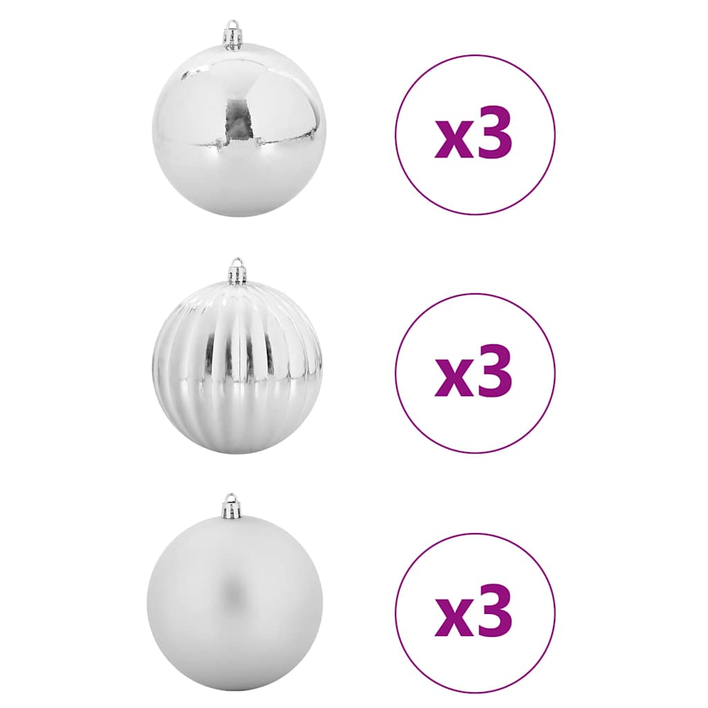 Vánoční Baňková Sada Xl 9 Ks Plast