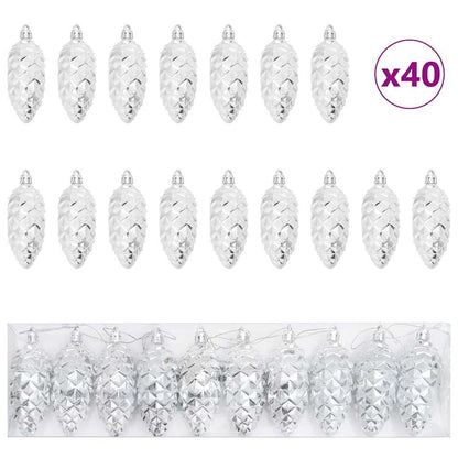 Vánoční Koule Z Borových Šišek 40 Ks 4 X 9 Cm Plast