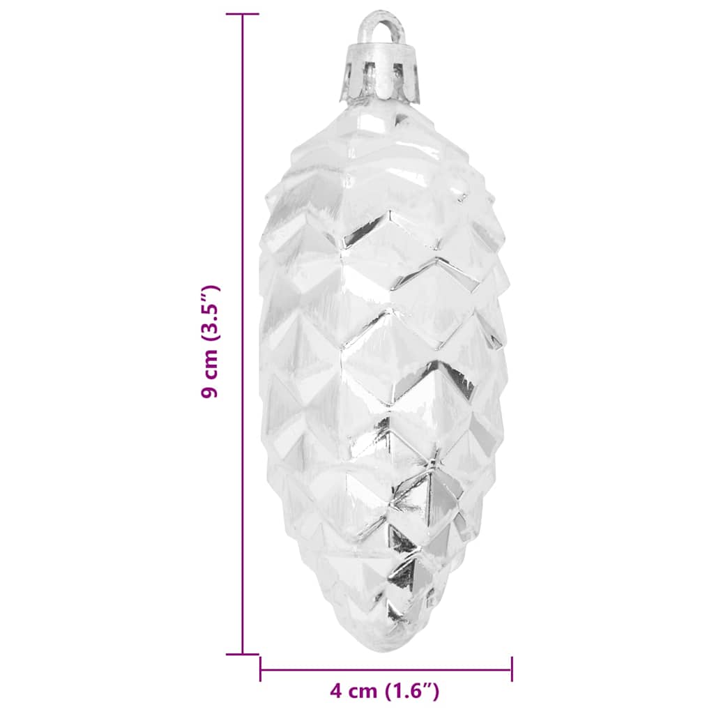 Vánoční Koule Z Borových Šišek 40 Ks 4 X 9 Cm Plast
