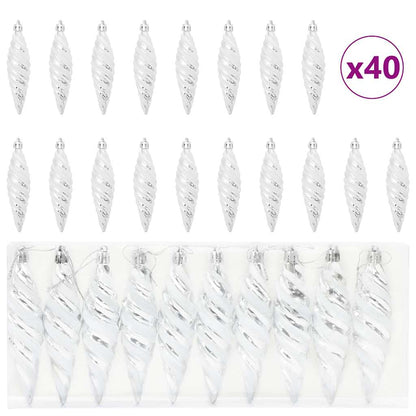 Vánoční Spirálová Koule 40 Ks 3 X 11 Cm Plast