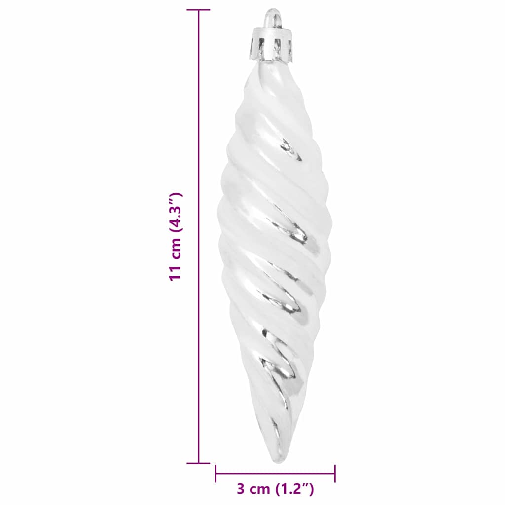 Vánoční Spirálová Koule 40 Ks 3 X 11 Cm Plast