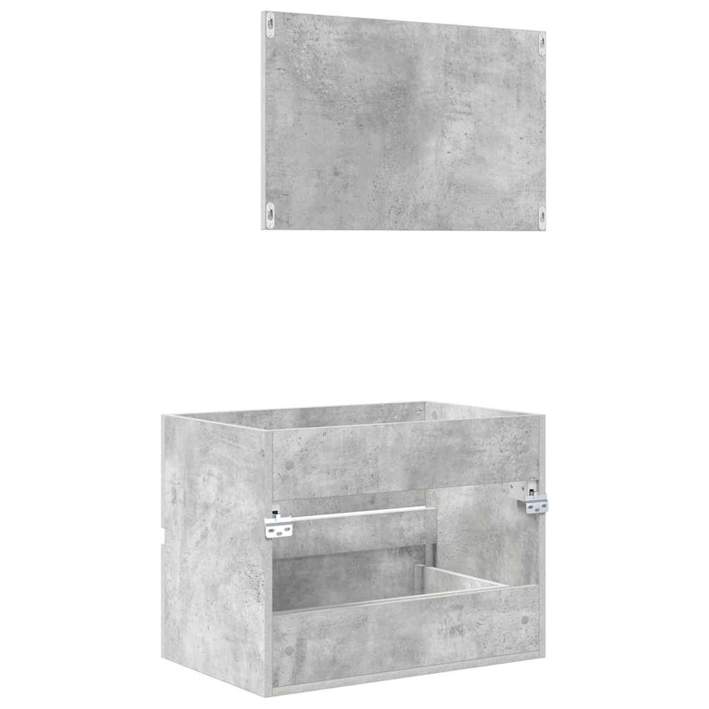 Sada Koupelnového Nábytku Betonově Šedá 60 X 38,3 X 45 Cm