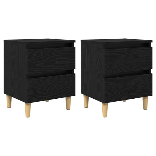 Skříňky Pod Postel 2 Ks Černý Dub 40 X 35 X 50 Cm