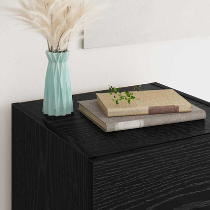 Servírovací Skříň Černý Dub 34,5 X 34 X 90 Cm Kompozitní Dřevo