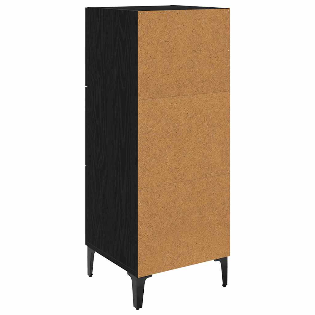 Servírovací Skříň Černý Dub 34,5 X 34 X 90 Cm Kompozitní Dřevo