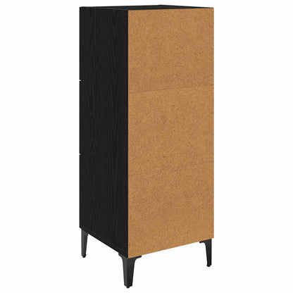 Servírovací Skříň Černý Dub 34,5 X 34 X 90 Cm Kompozitní Dřevo