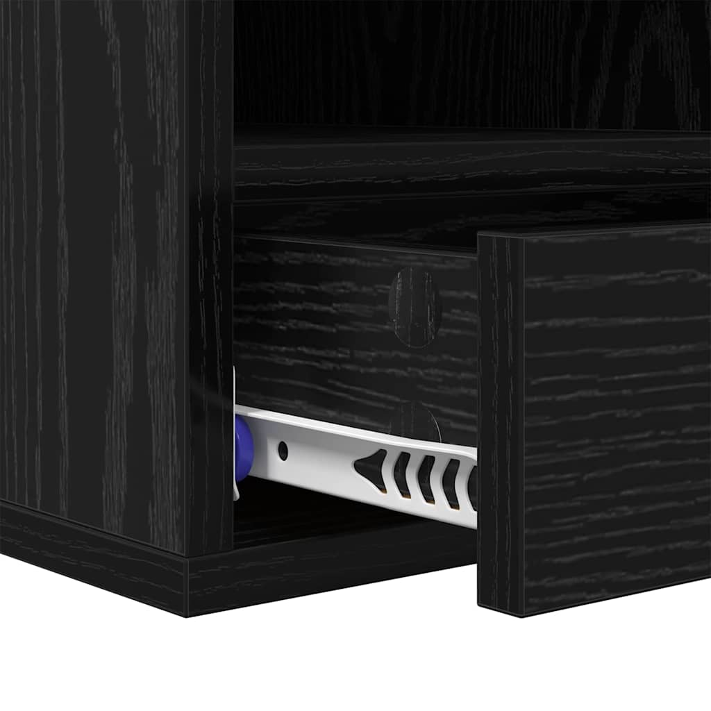 Stojan Na Tiskárnu Černý Dub 40 X 32 X 24 Cm Kompozitní Dřevo