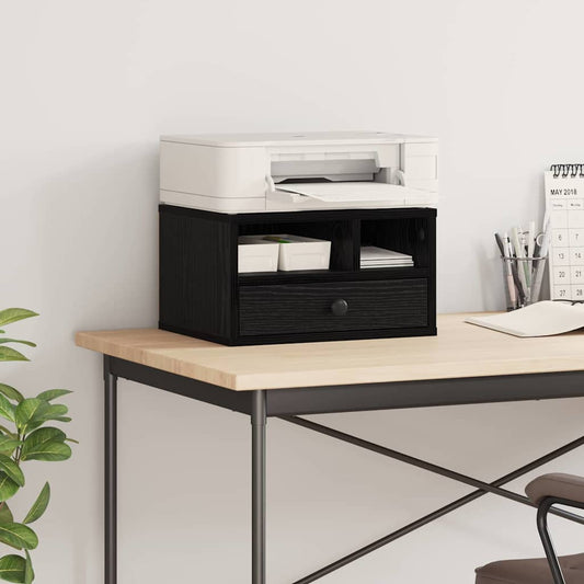 Stojan Na Tiskárnu Černý Dub 40 X 32 X 24 Cm Kompozitní Dřevo