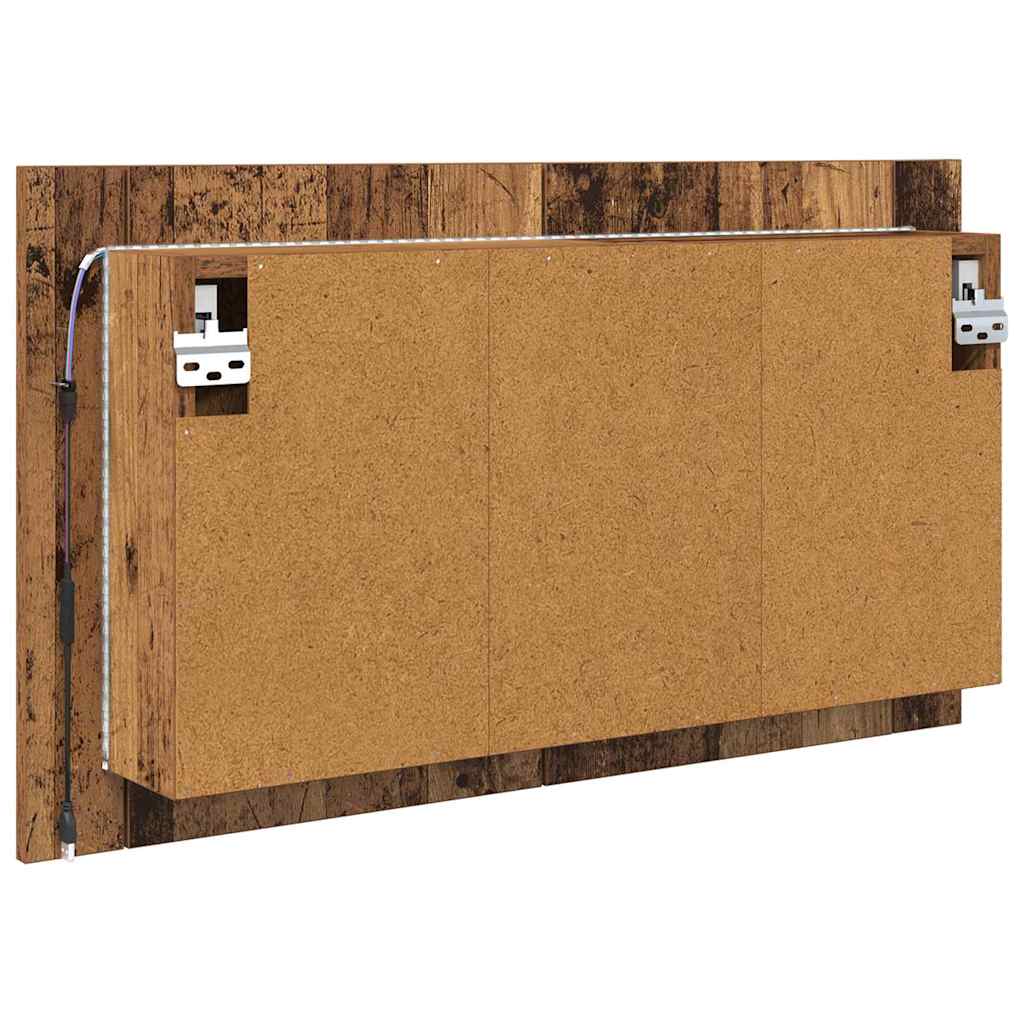 Koupelnová Zrcadlová Skříň Staré Dřevo 80 X 12 X 45 Cm