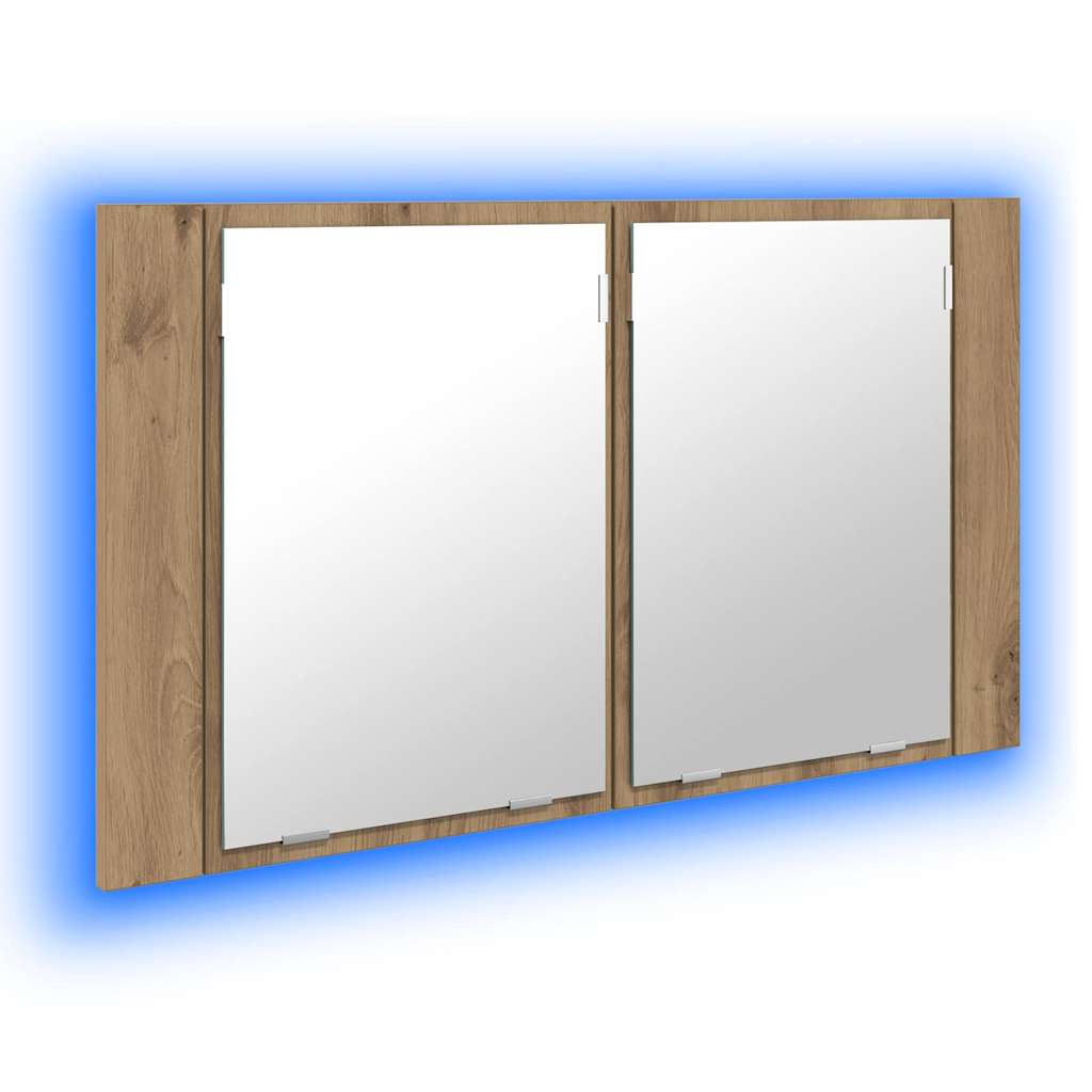 Koupelnová Zrcadlová Skříň Artisanový Dub 80 X 12 X 45 Cm