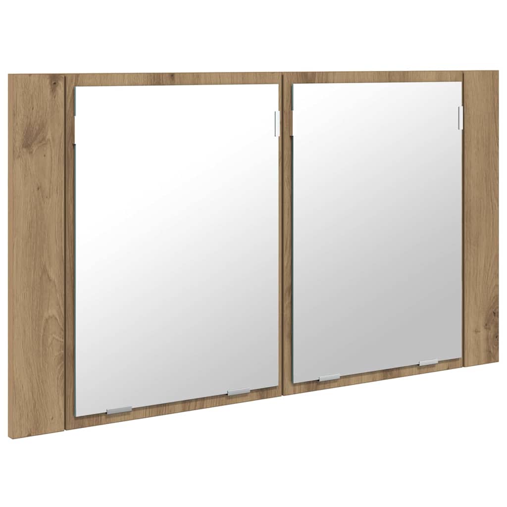 Koupelnová Zrcadlová Skříň Artisanový Dub 80 X 12 X 45 Cm