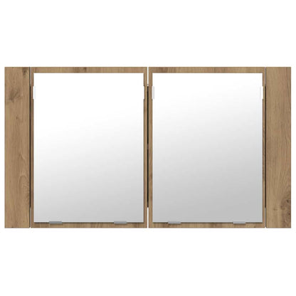 Koupelnová Zrcadlová Skříň Artisanový Dub 80 X 12 X 45 Cm